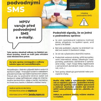 MPSV - varování před podvodnými SMS a e-maily 1